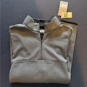 PGA Tour Black and Gray Half-Zip Pullover